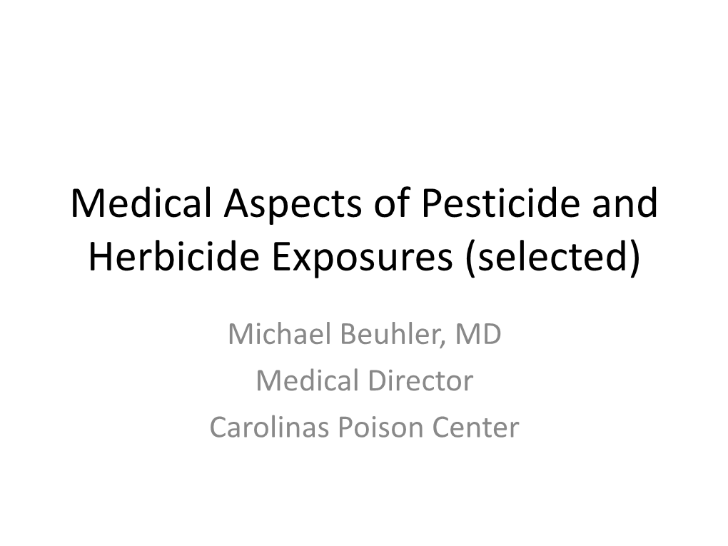 Agricultural Pesticides