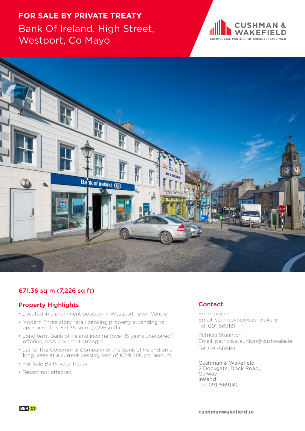 Bank of Ireland. High Street, Westport, Co Mayo