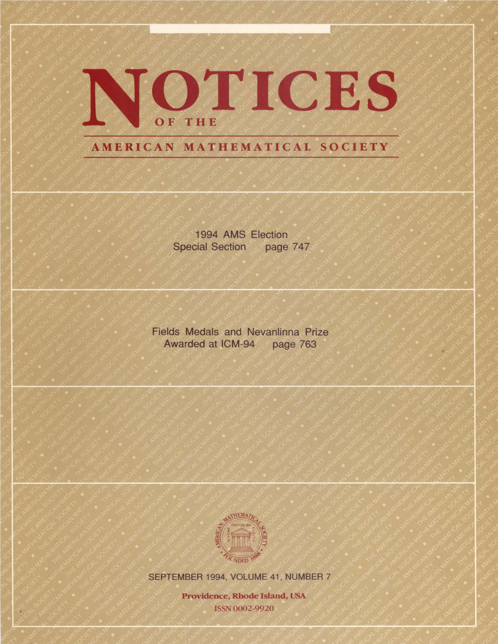 Notices of the American Mathematical Society