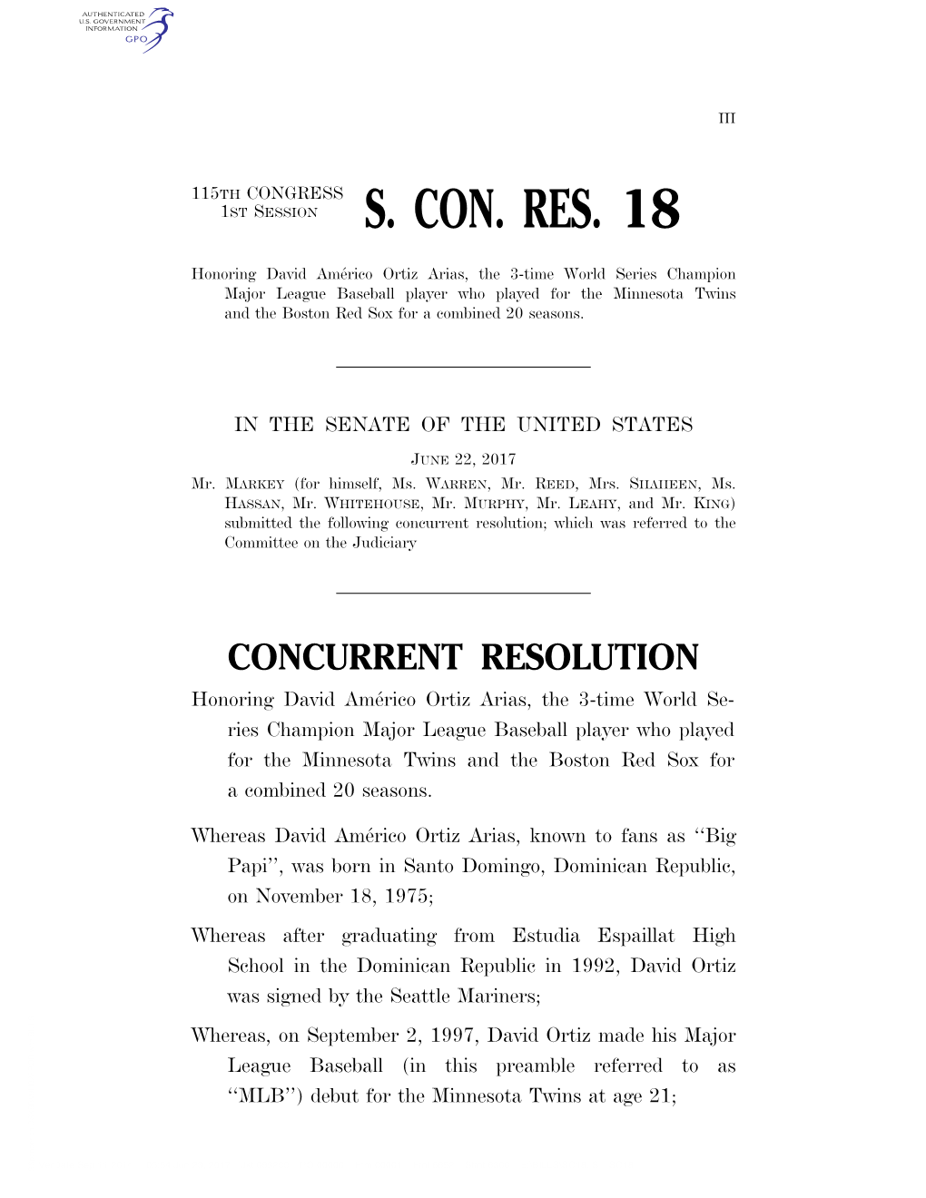 S. Con. Res. 18