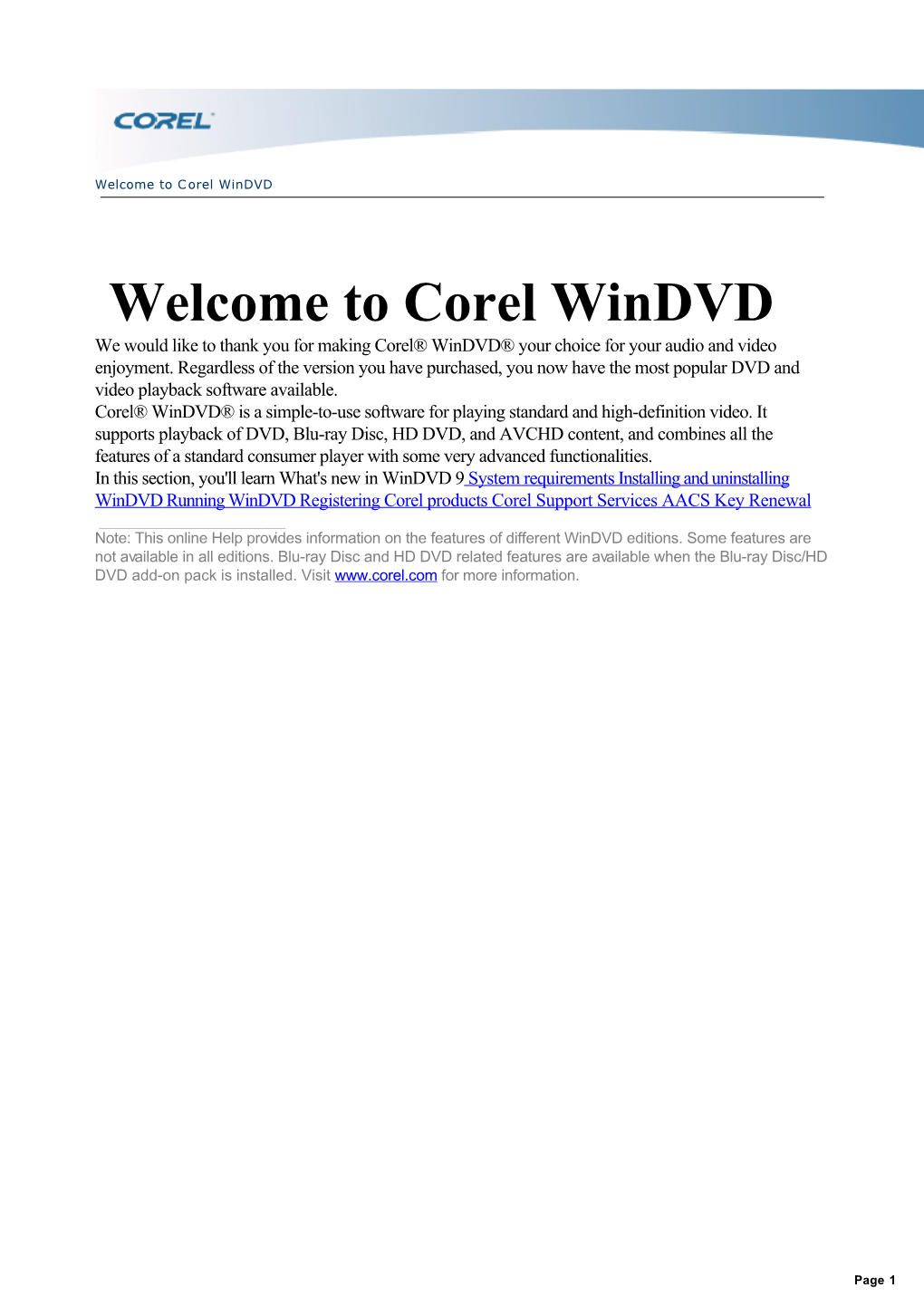 Corel Windvd