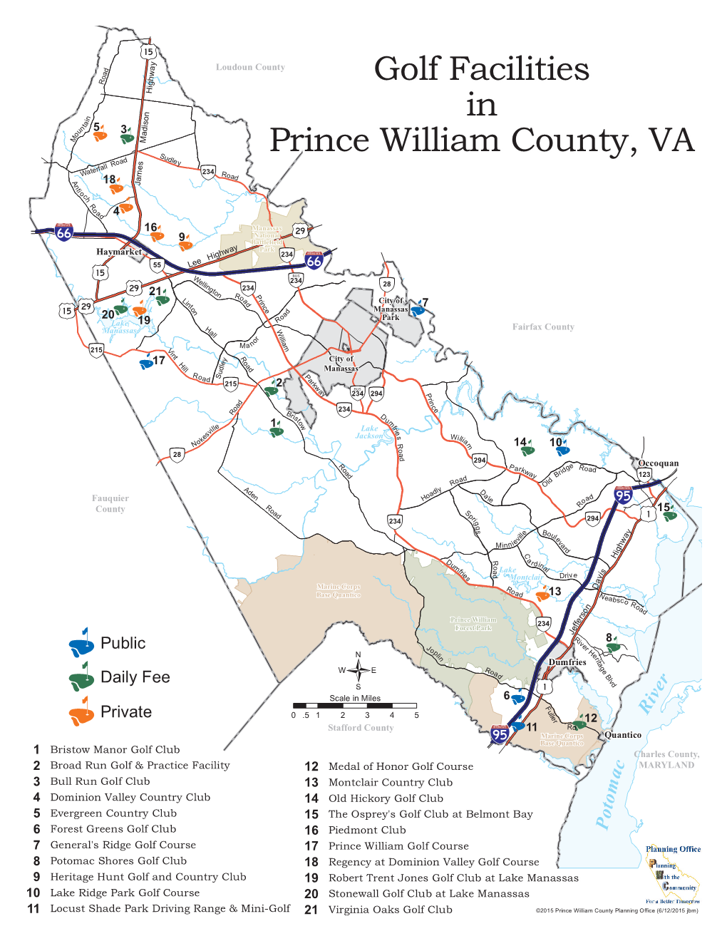 Golf Facilities in Prince William County, VA