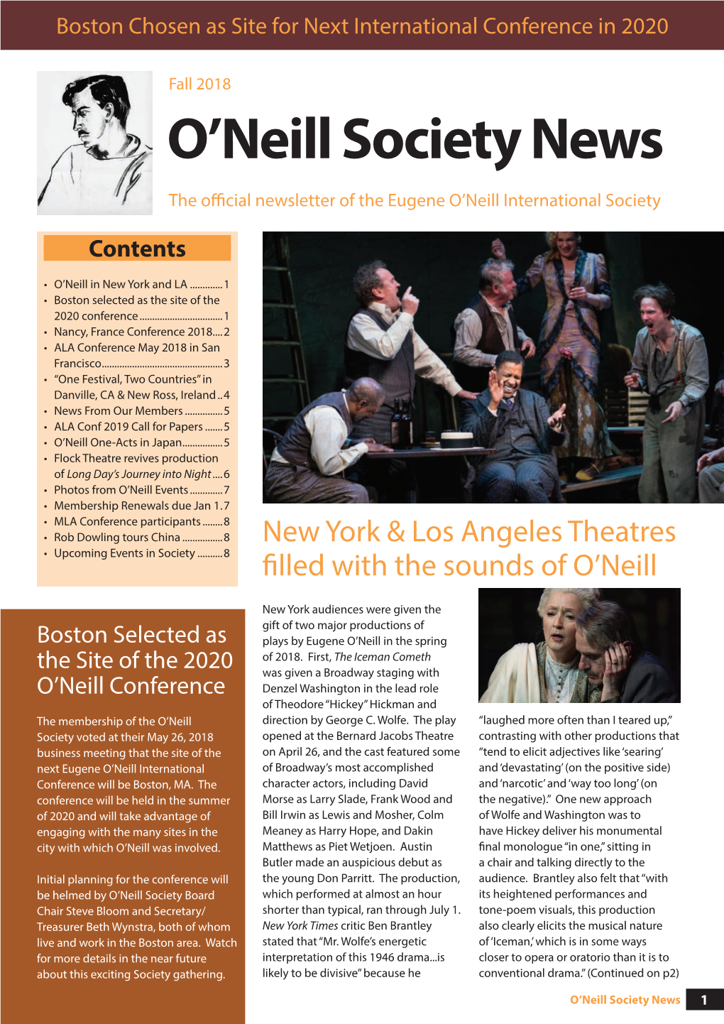 O'neill Society News