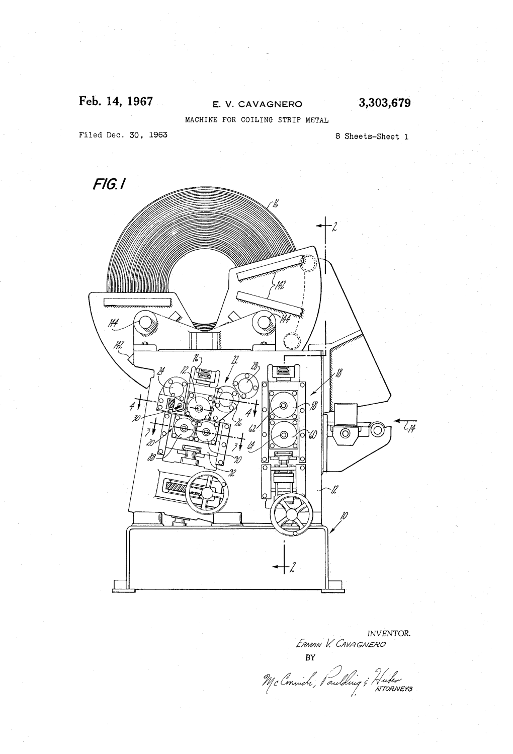 Feb. 14, 1967 E. V. CAVAGNERO 3303679 I