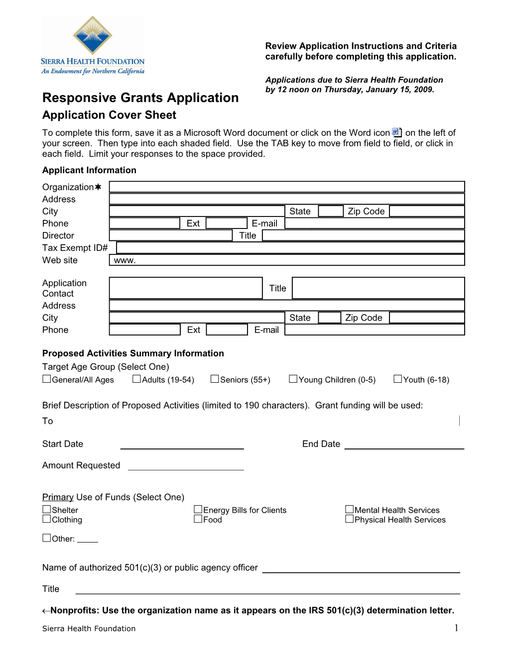 Application for Grants to Increase Youth Participation in Quality Programs in the California s1