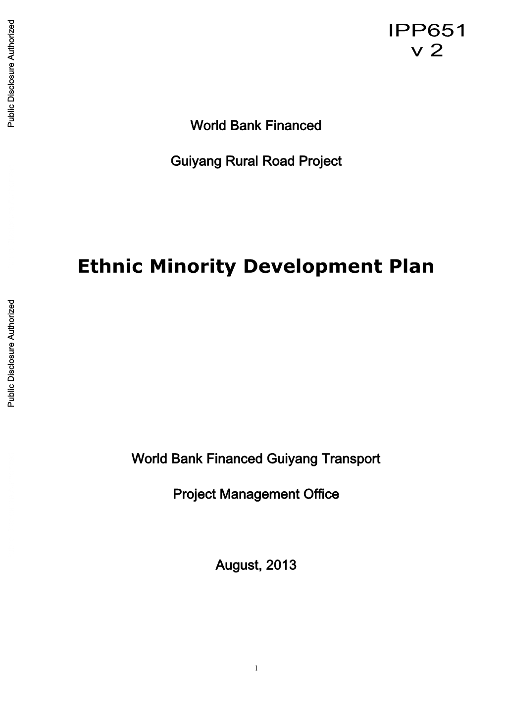 Ethnic Minority Development Plan