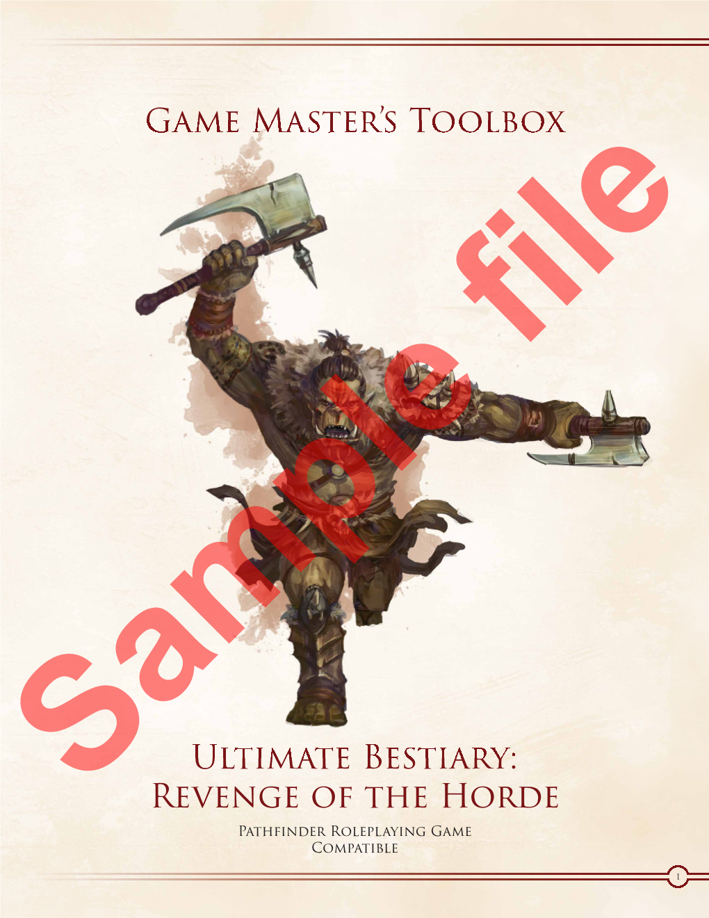 Ultimate Bestiary: Revenge of the Horde Game Master's Toolbox