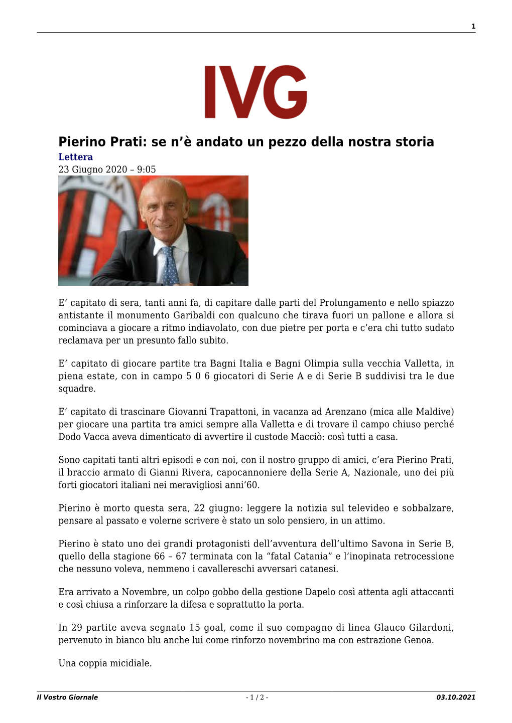 Il Vostro Giornale - 1 / 2 - 03.10.2021 2