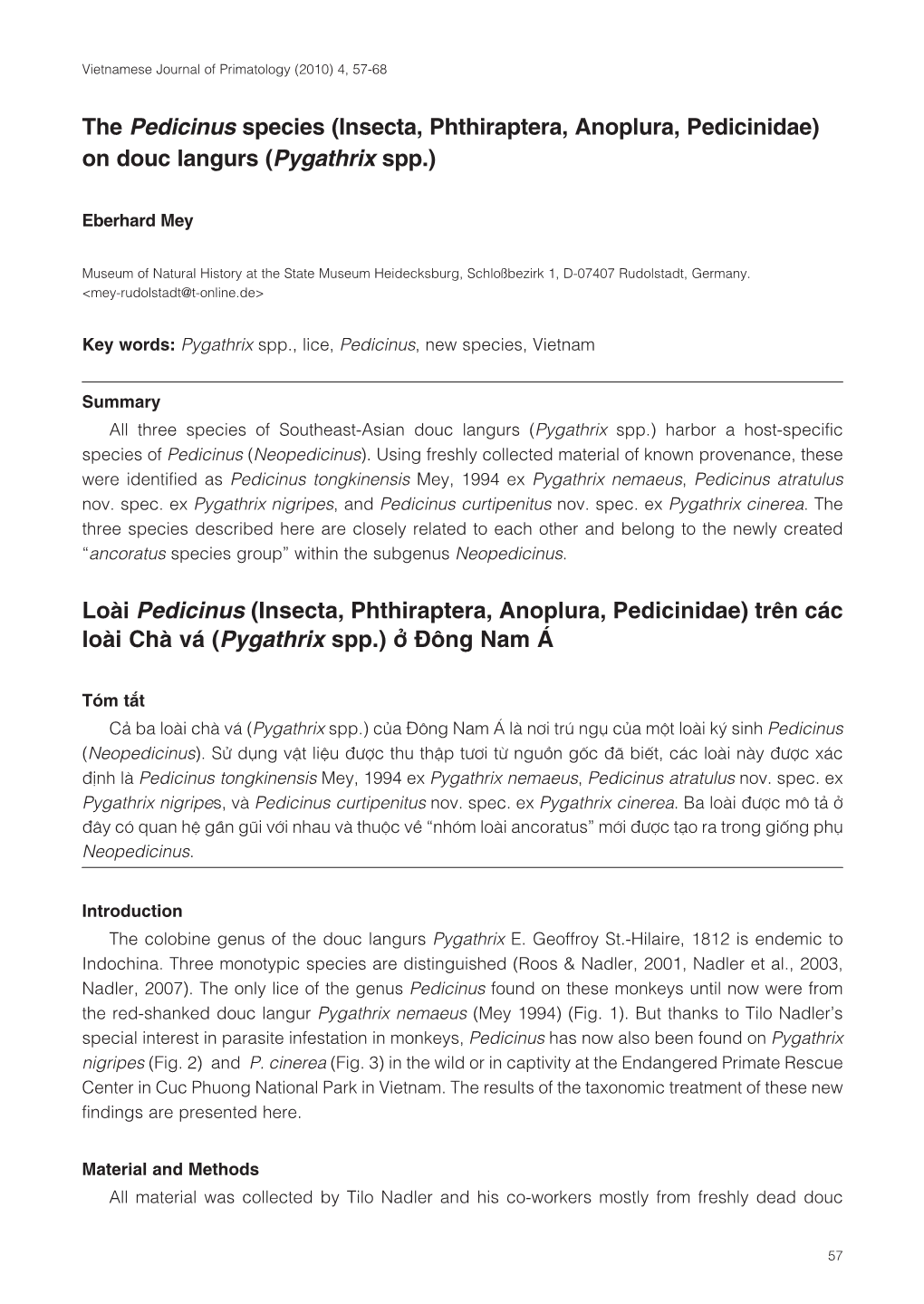 On Douc Langurs (Pygathrix Spp.)