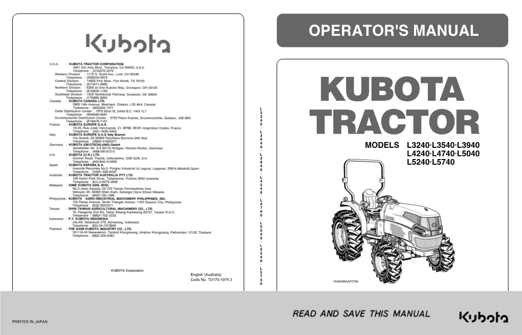 Operator's Manual