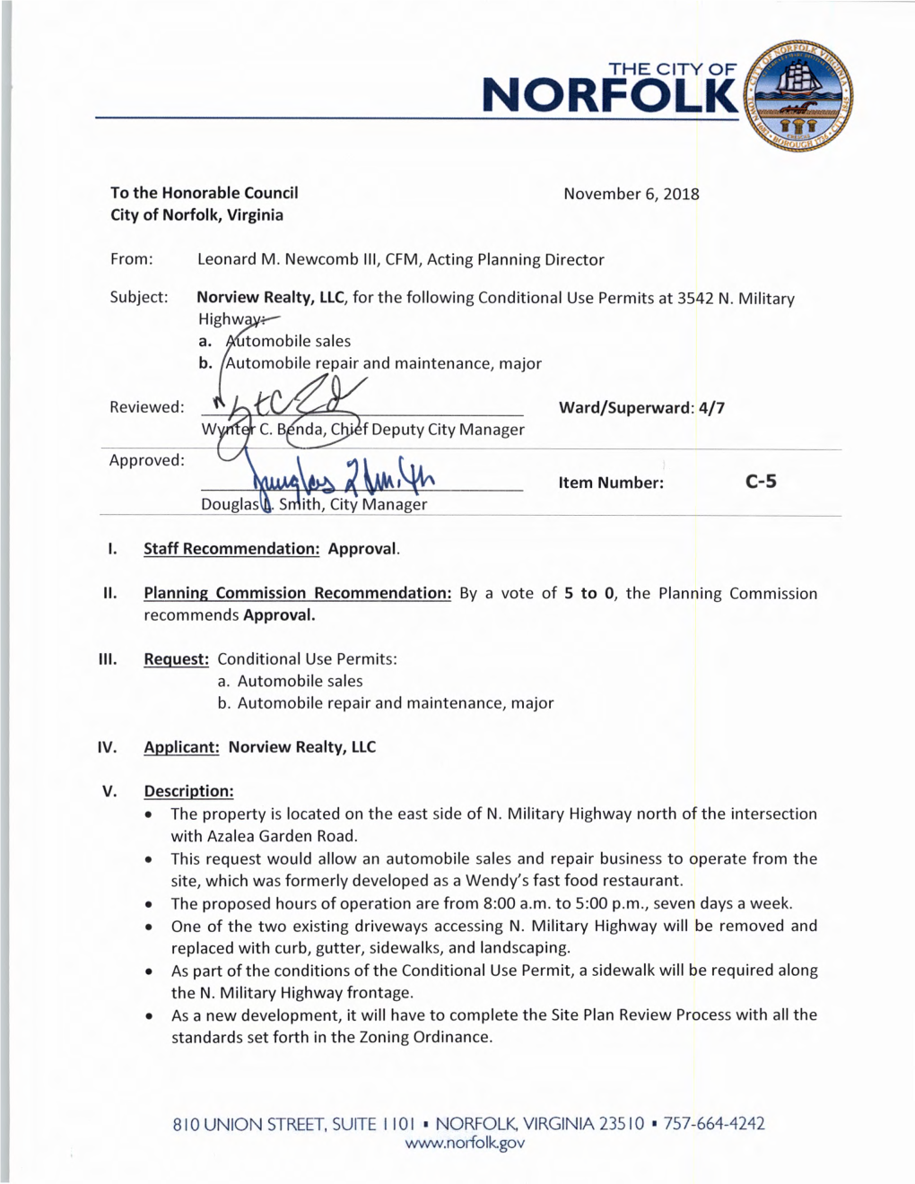 C-5 Conditional Use Permits