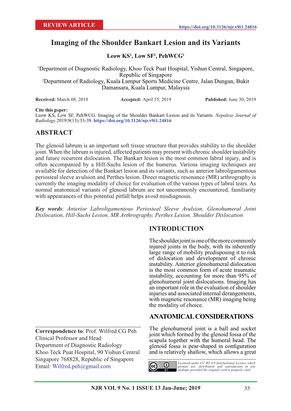 Imaging of the Shoulder Bankart Lesion and Its Variants