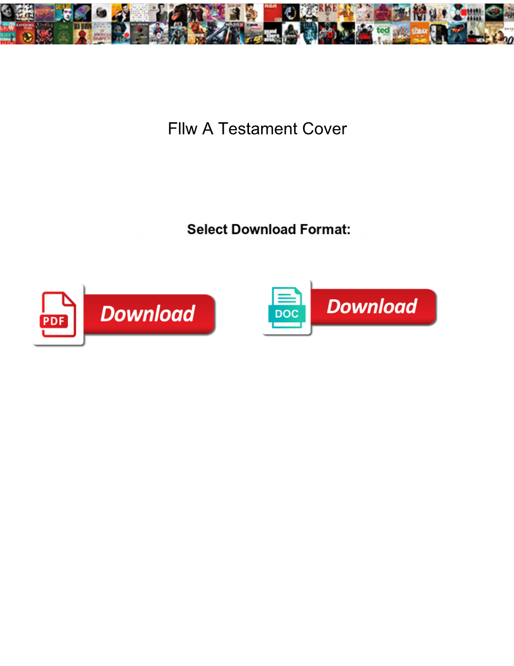 Fllw a Testament Cover