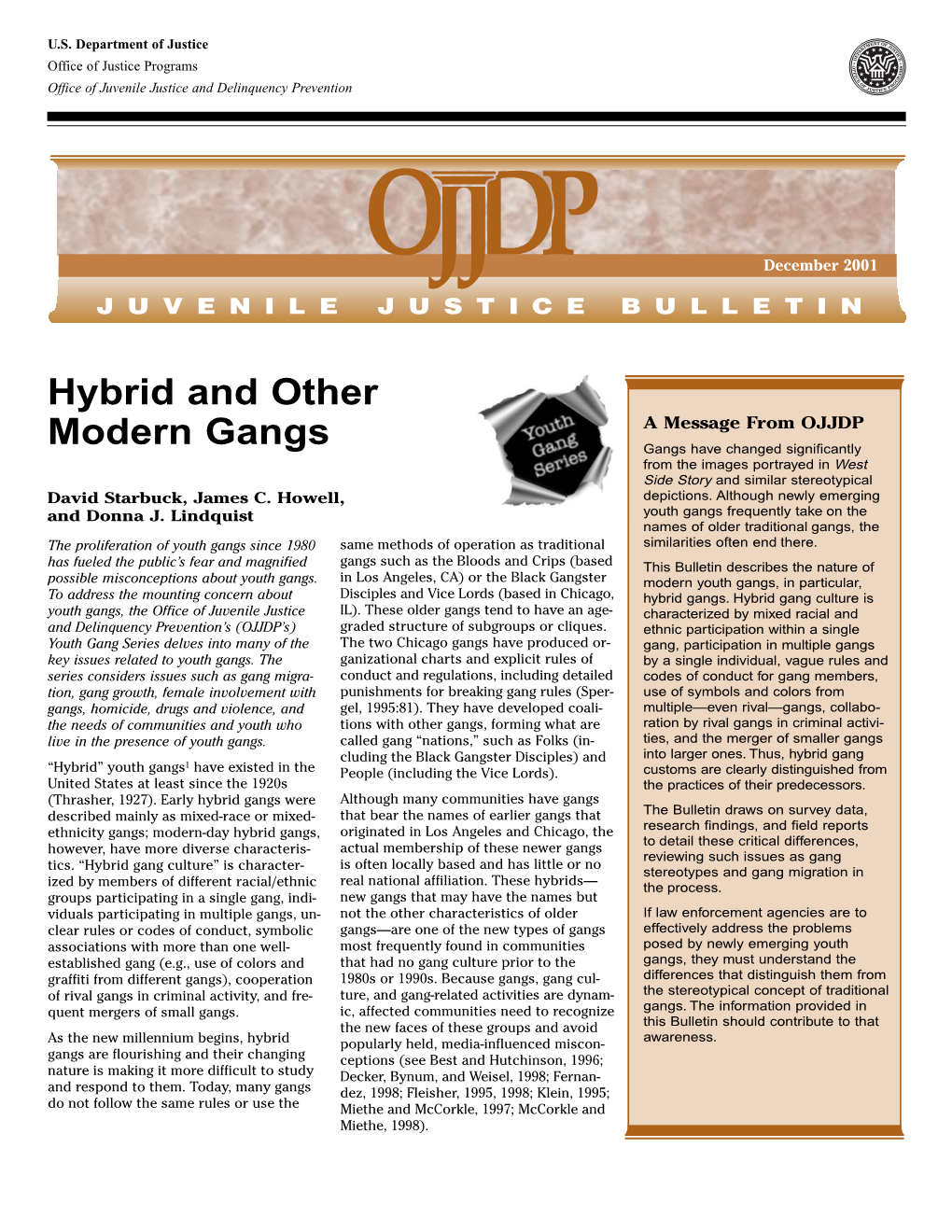 Hybrid and Other Modern Gangs