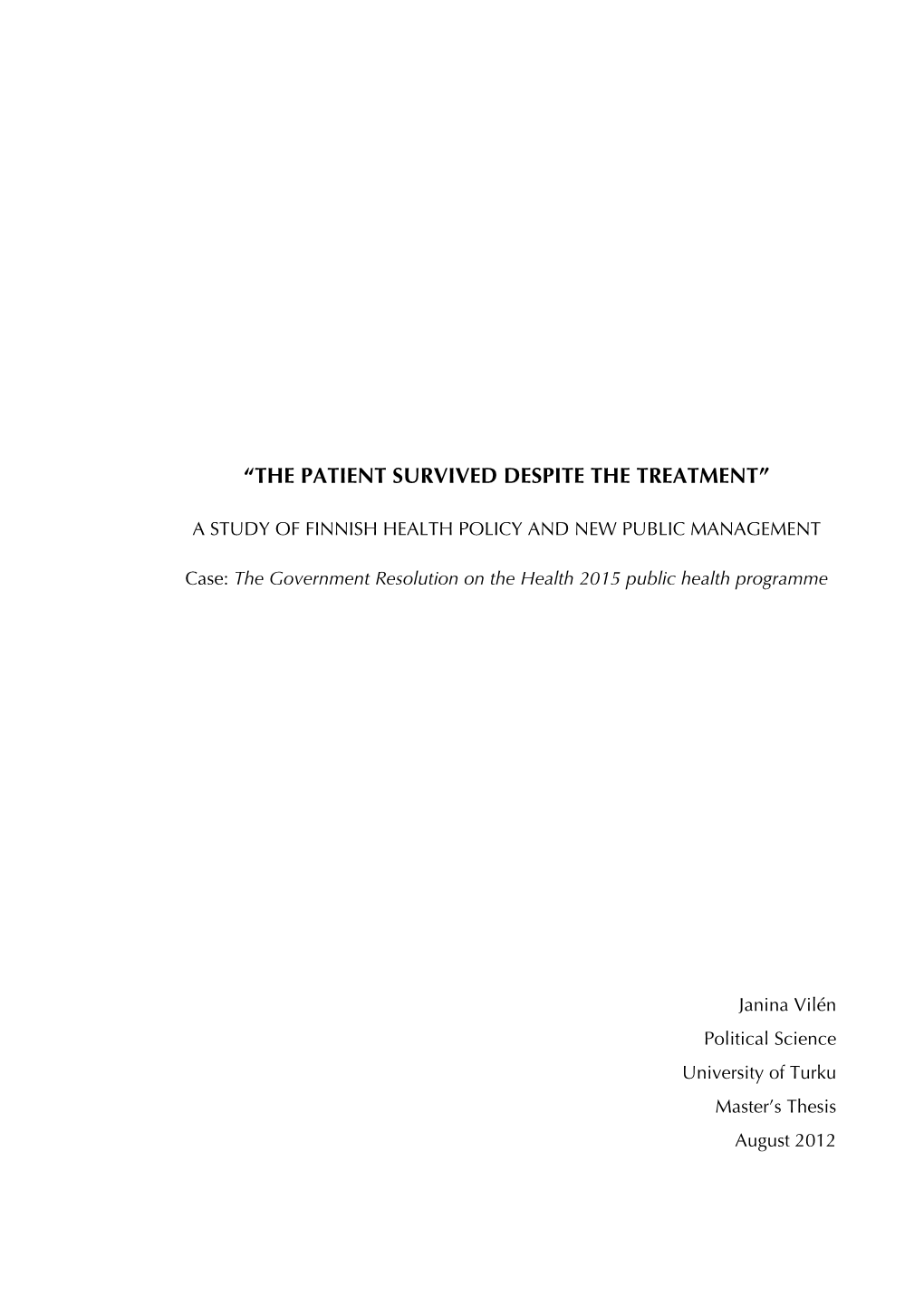 Thesis Janina Vilen 2012.Pdf (3.380Mb)