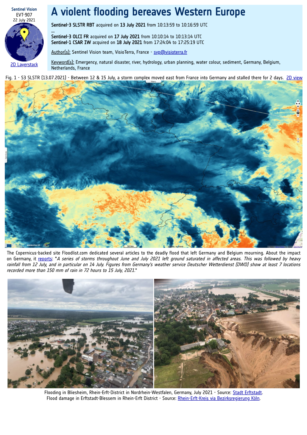 A Violent Flooding Bereaves Western Europe