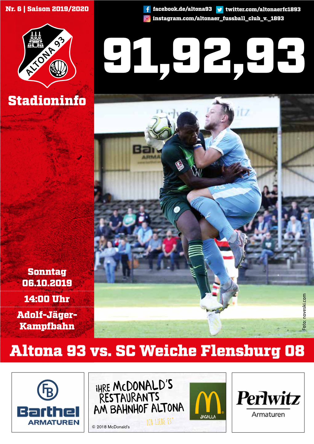 Altona 93 Vs. SC Weiche Flensburg 08