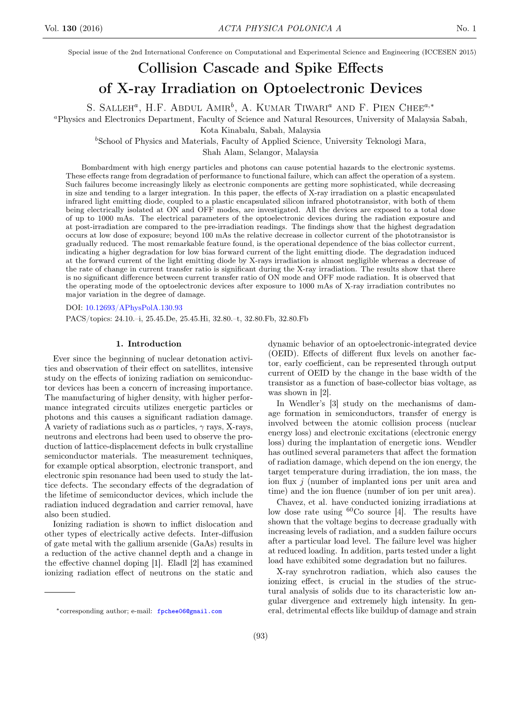 Collision Cascade and Spike Effects of X-Ray Irradiation On