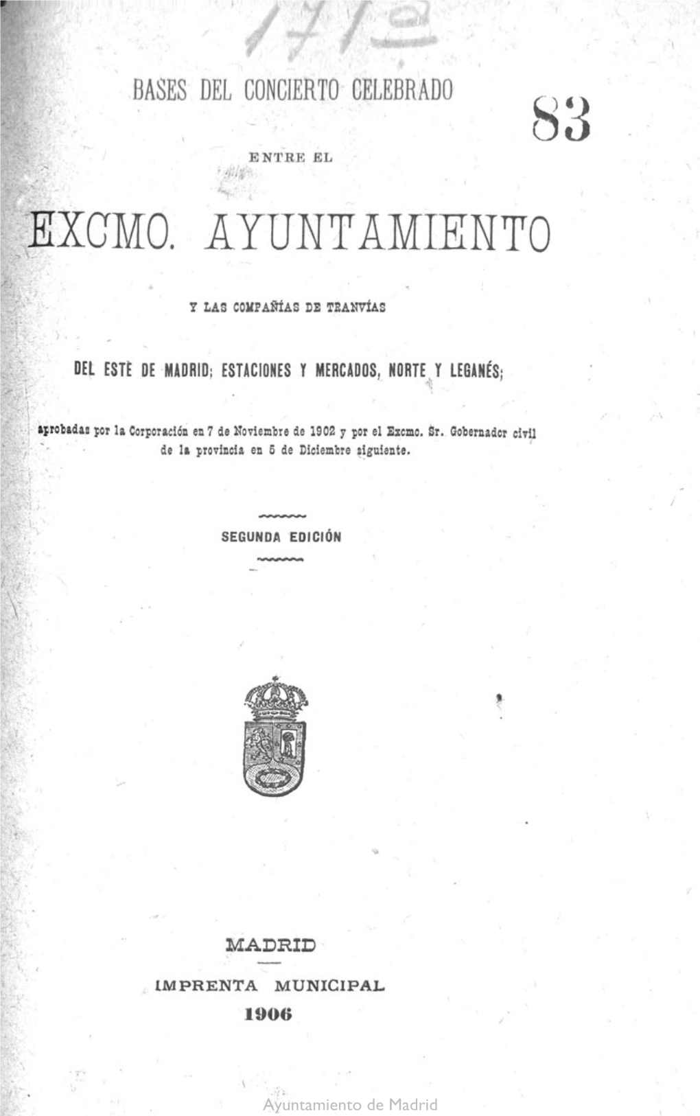 Bases Del Concierto Celebrado Entre El Excmo Ayuntamiento Y Las