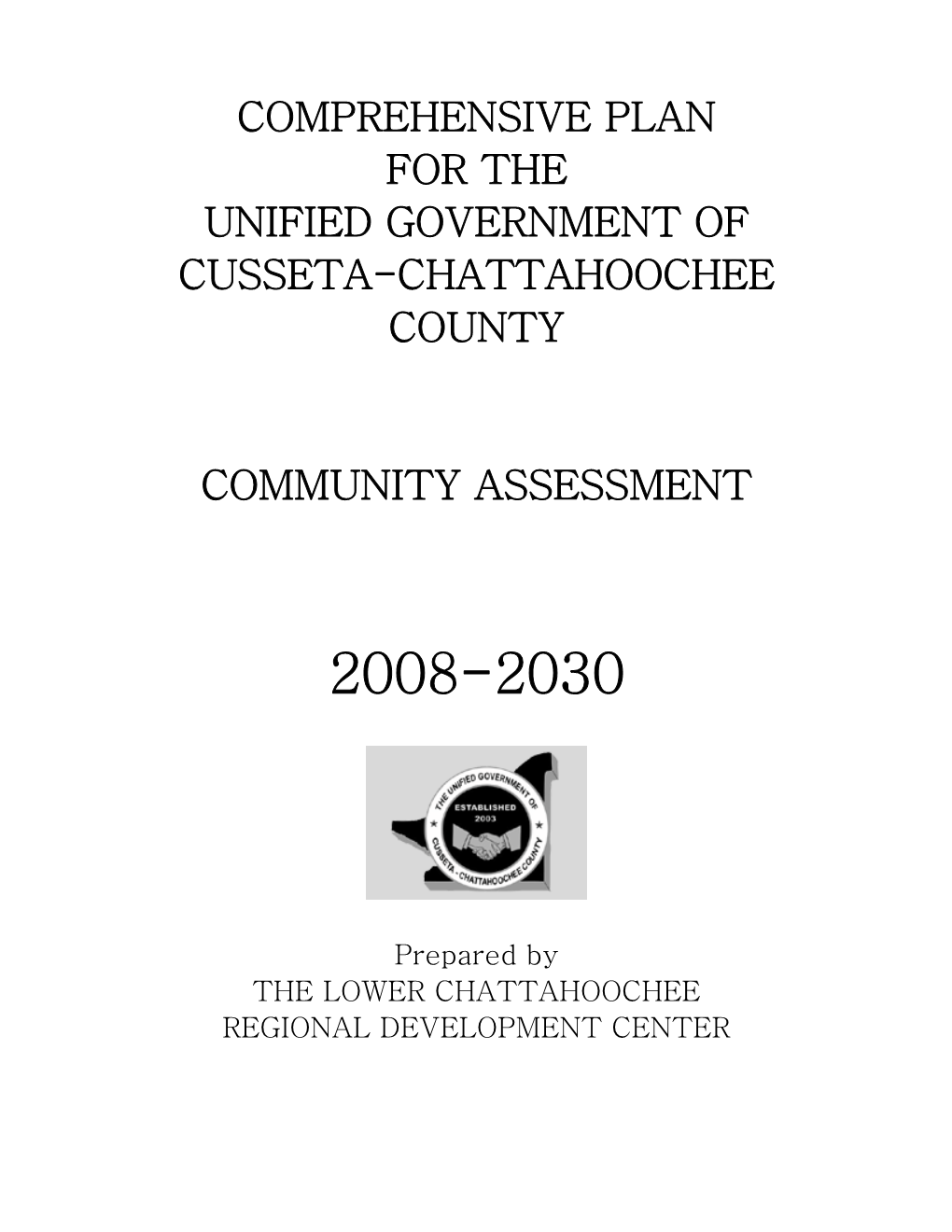 Comprehensive Plan for the Unified Government of Cusseta-Chattahoochee County