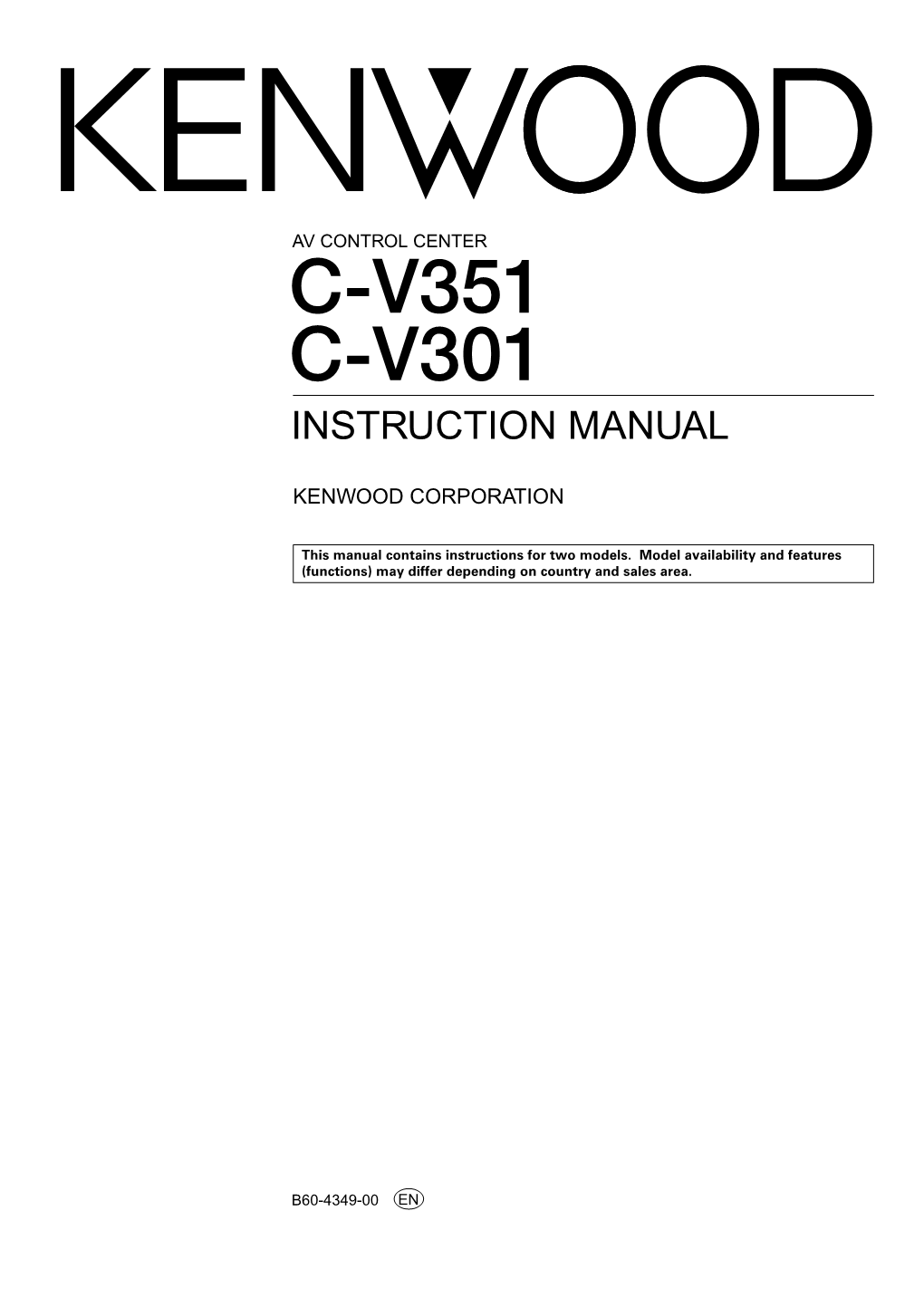 C-V351 C-V301 Instruction Manual