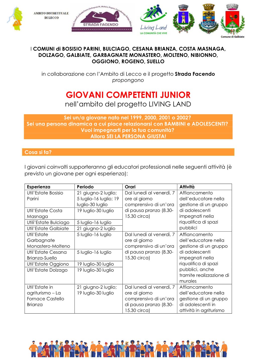 GIOVANI COMPETENTI JUNIOR Nell’Ambito Del Progetto LIVING LAND