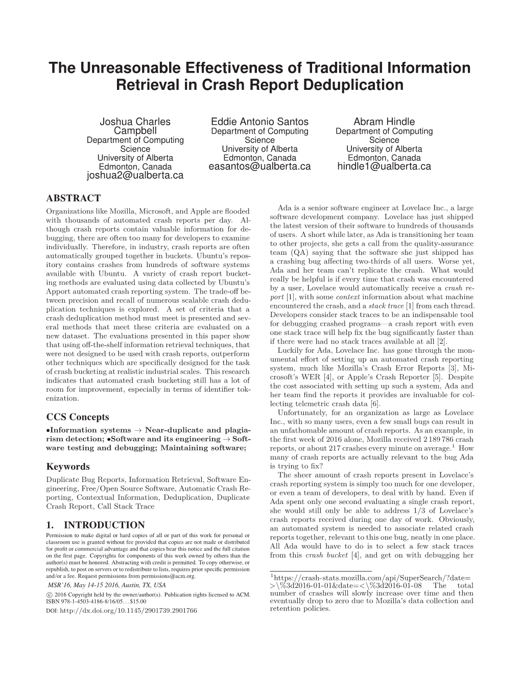 The Unreasonable Effectiveness of Traditional Information Retrieval in Crash Report Deduplication