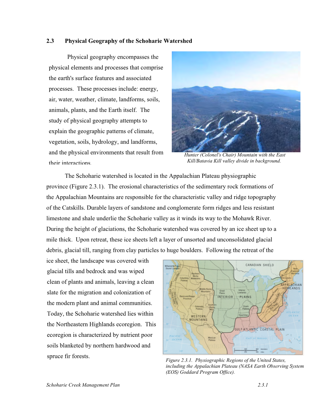 2.3 Physical Geography of the Schoharie Watershed