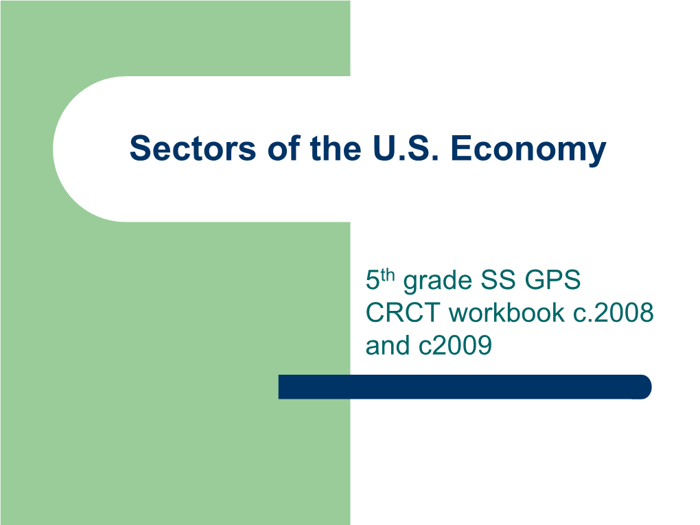 Sectors of the U.S. Economy