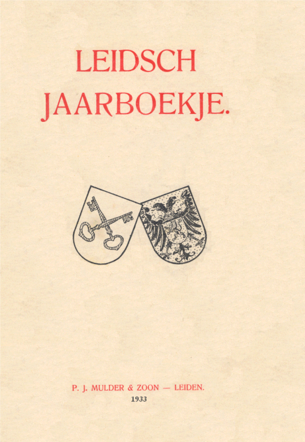 Jaarboekje 1933