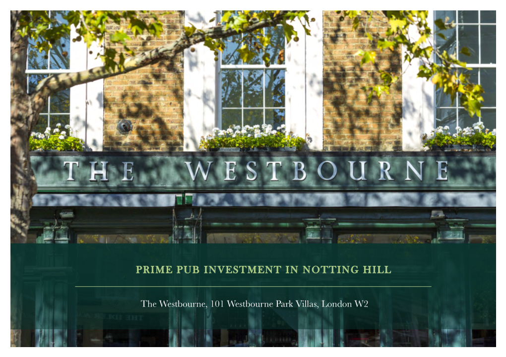 Prime Pub Investment in Notting Hill