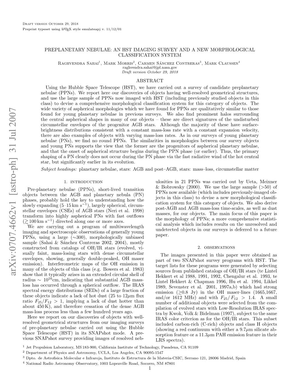 Preplanetary Nebulae: an HST Imaging Survey and a New