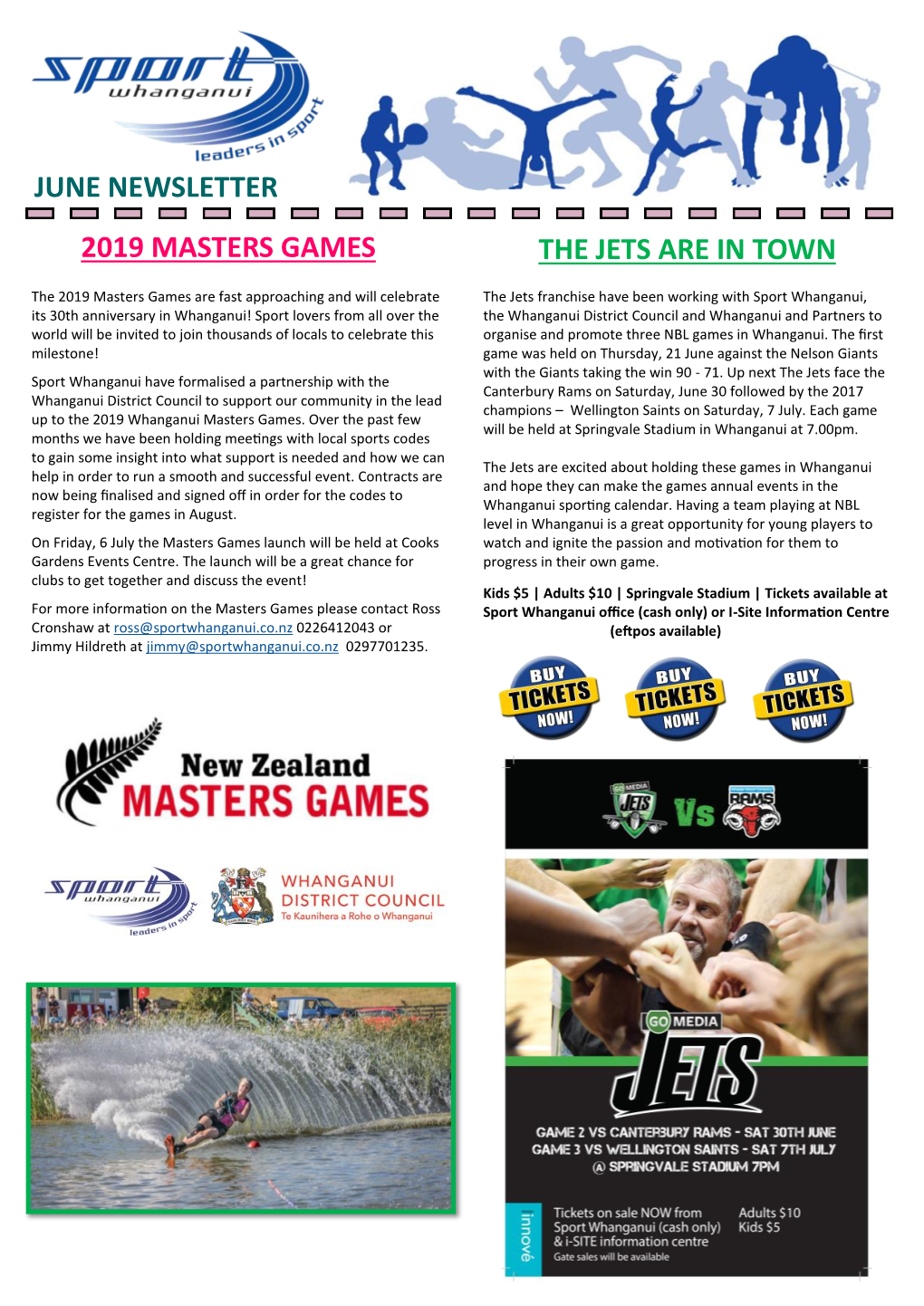 2019 Masters Games June Newsletter