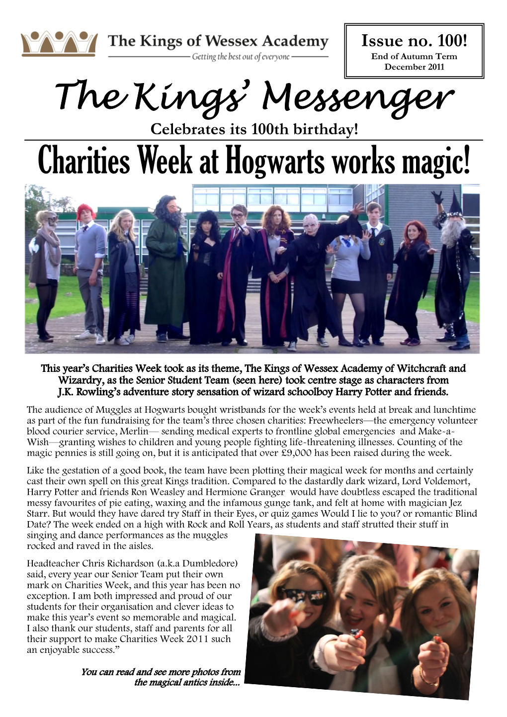 Charities Week at Hogwarts Works Magic!