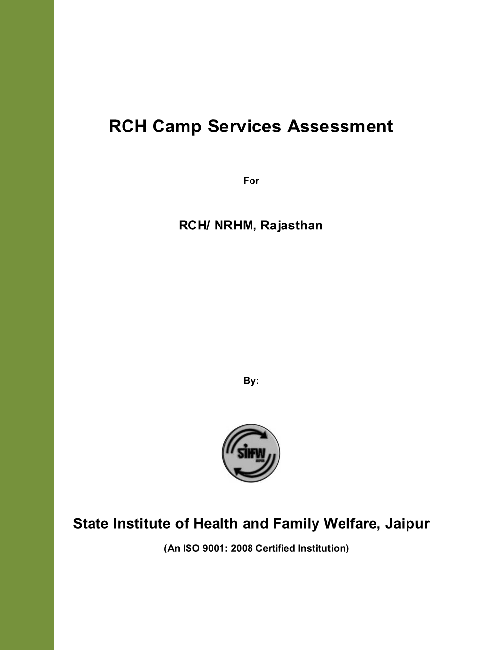 RCH Camp Services Assessment