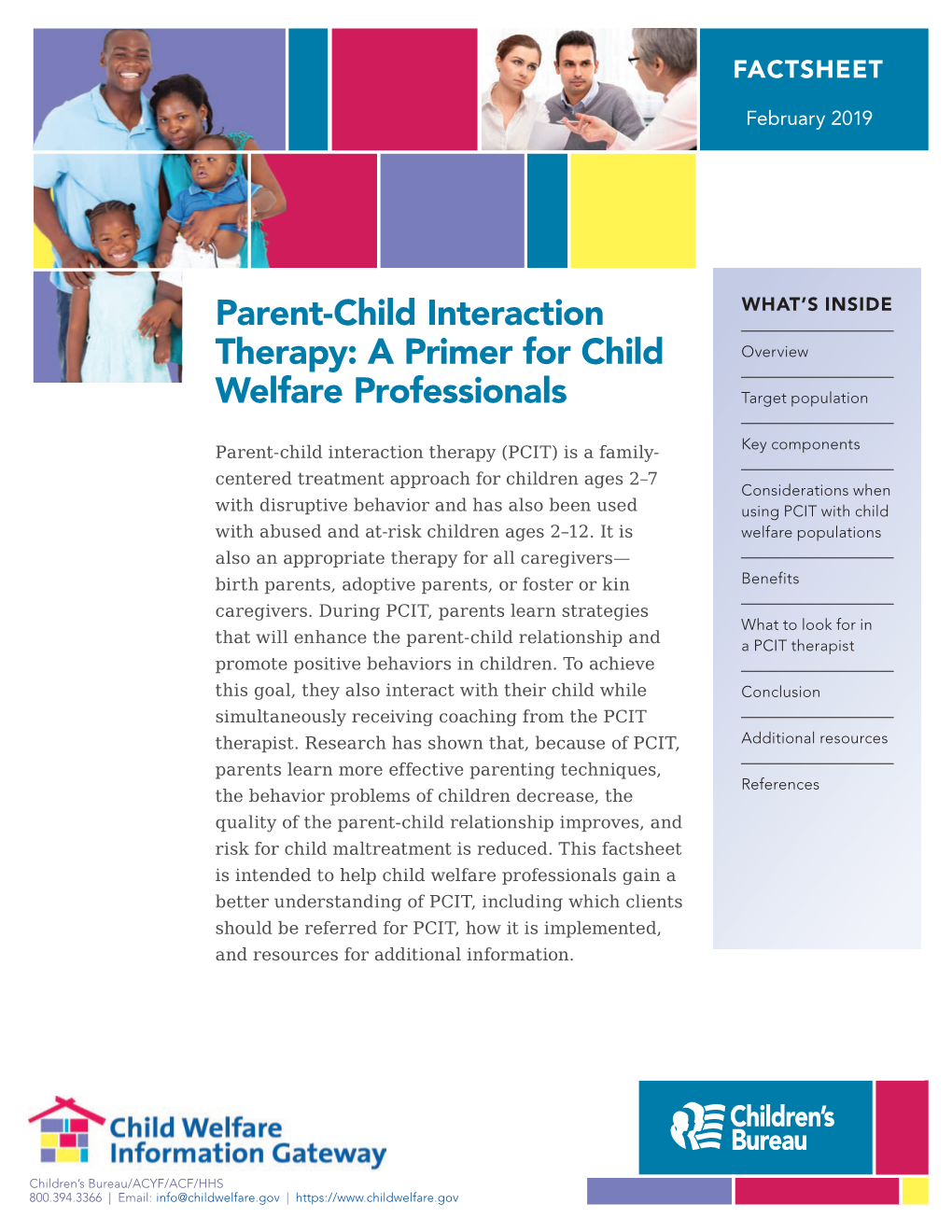 Parent-Child Interaction Therapy: a Primer for Child Welfare Professionals