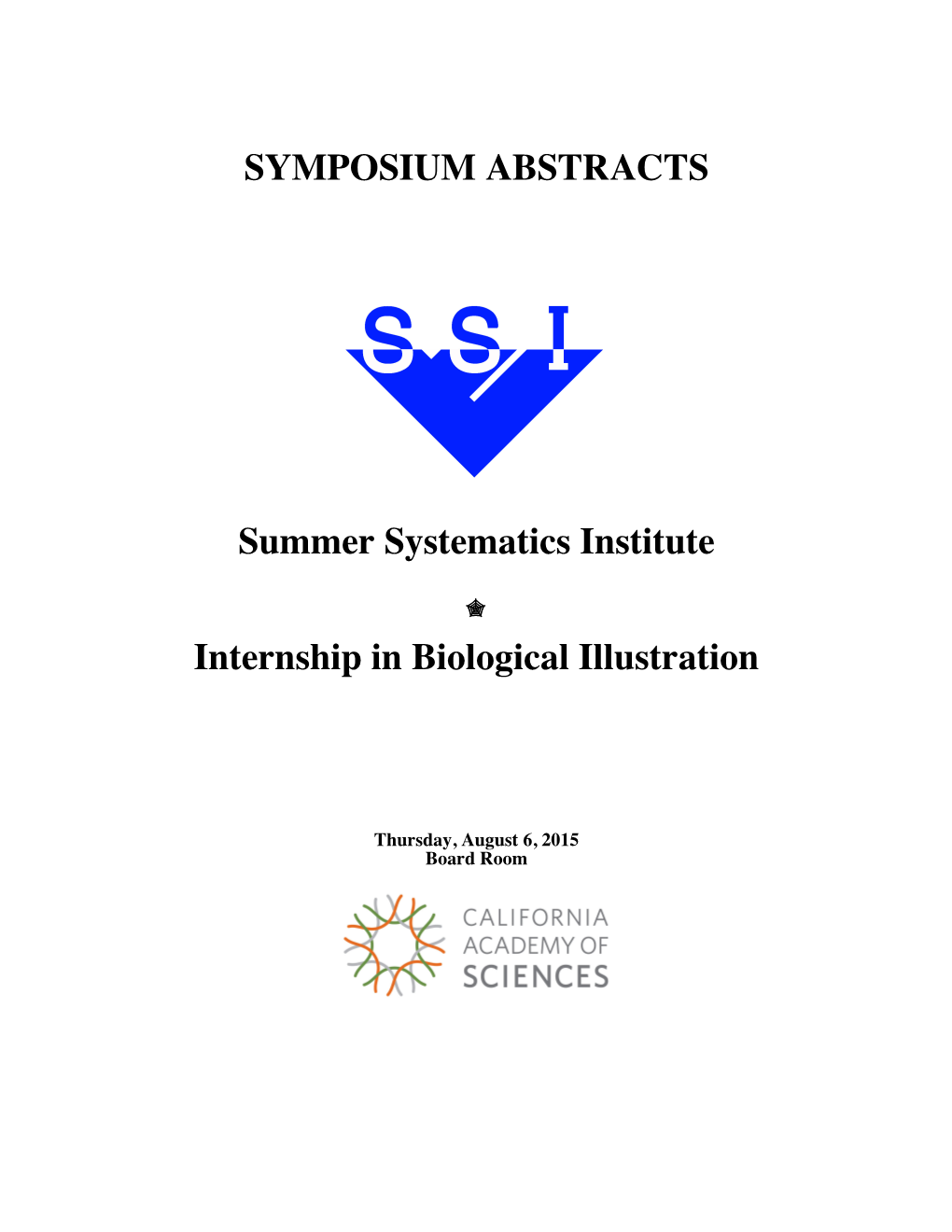 SSI 2015 Abstracts Booklet