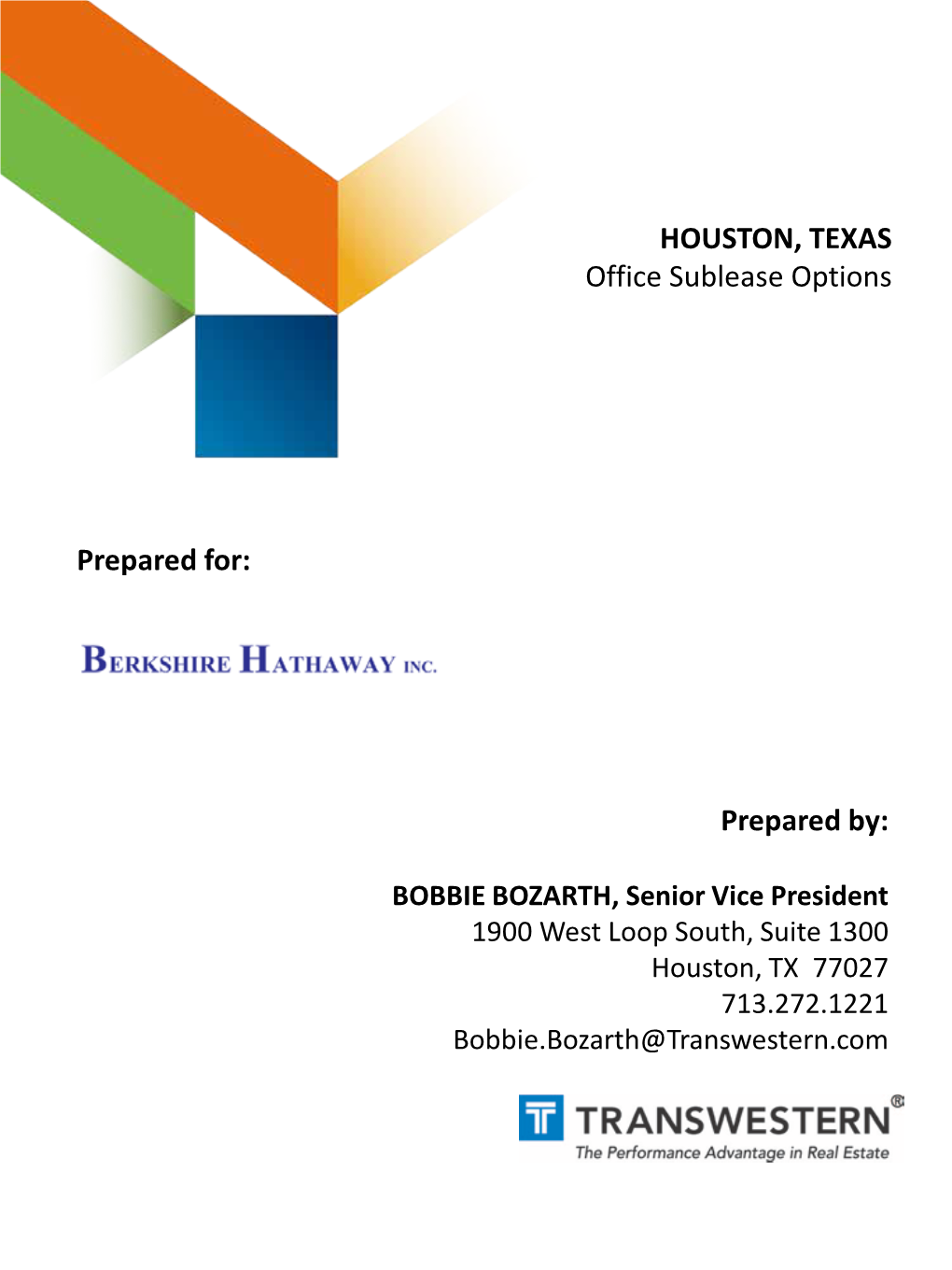 HOUSTON, TEXAS Office Sublease Options