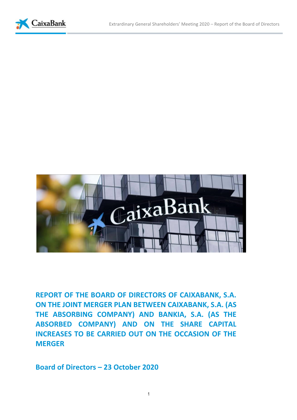 Report of the Director of Caixabank