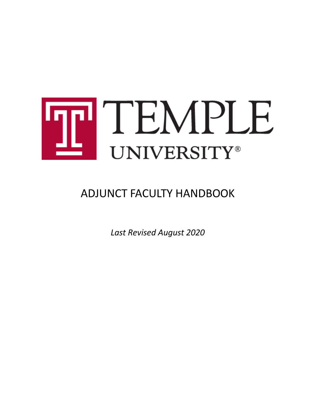 Adjunct Faculty Handbook