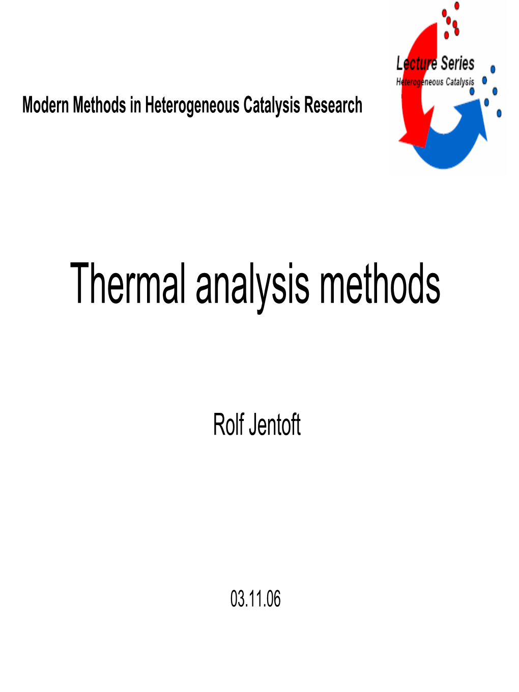 Thermal Analysis Methods