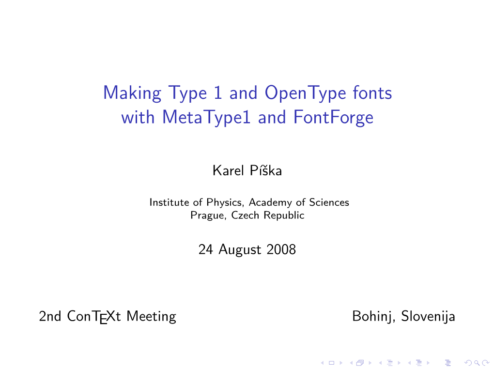 Making Type 1 and Opentype Fonts with Metatype1 and Fontforge