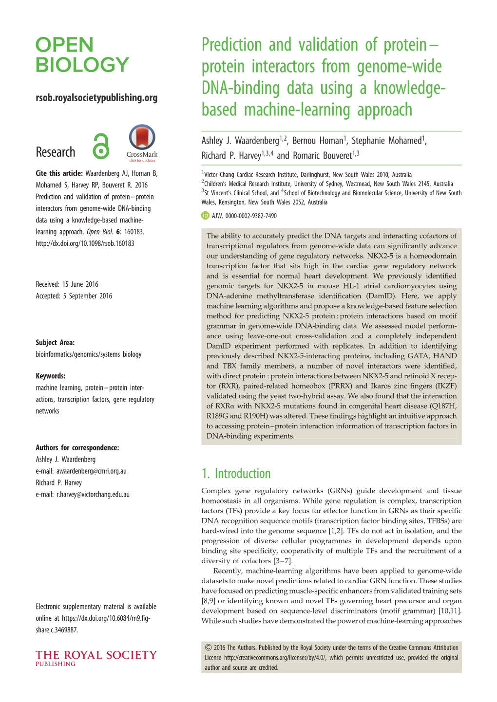 Protein Interactors from Genome-Wide DNA-Binding Data Using a Knowledge