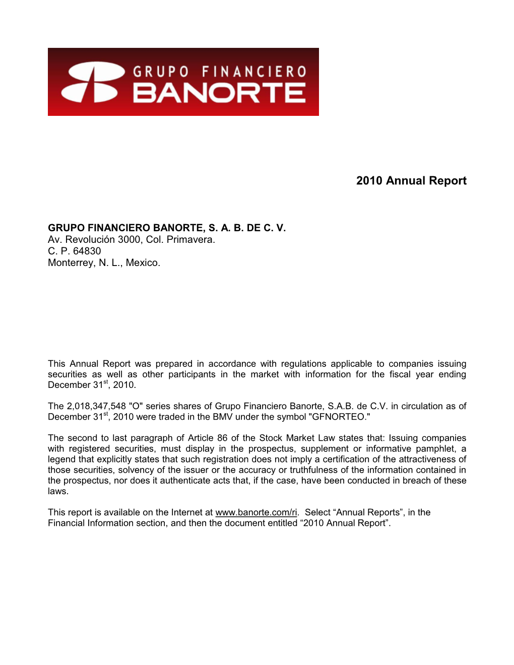 2010 Annual Report