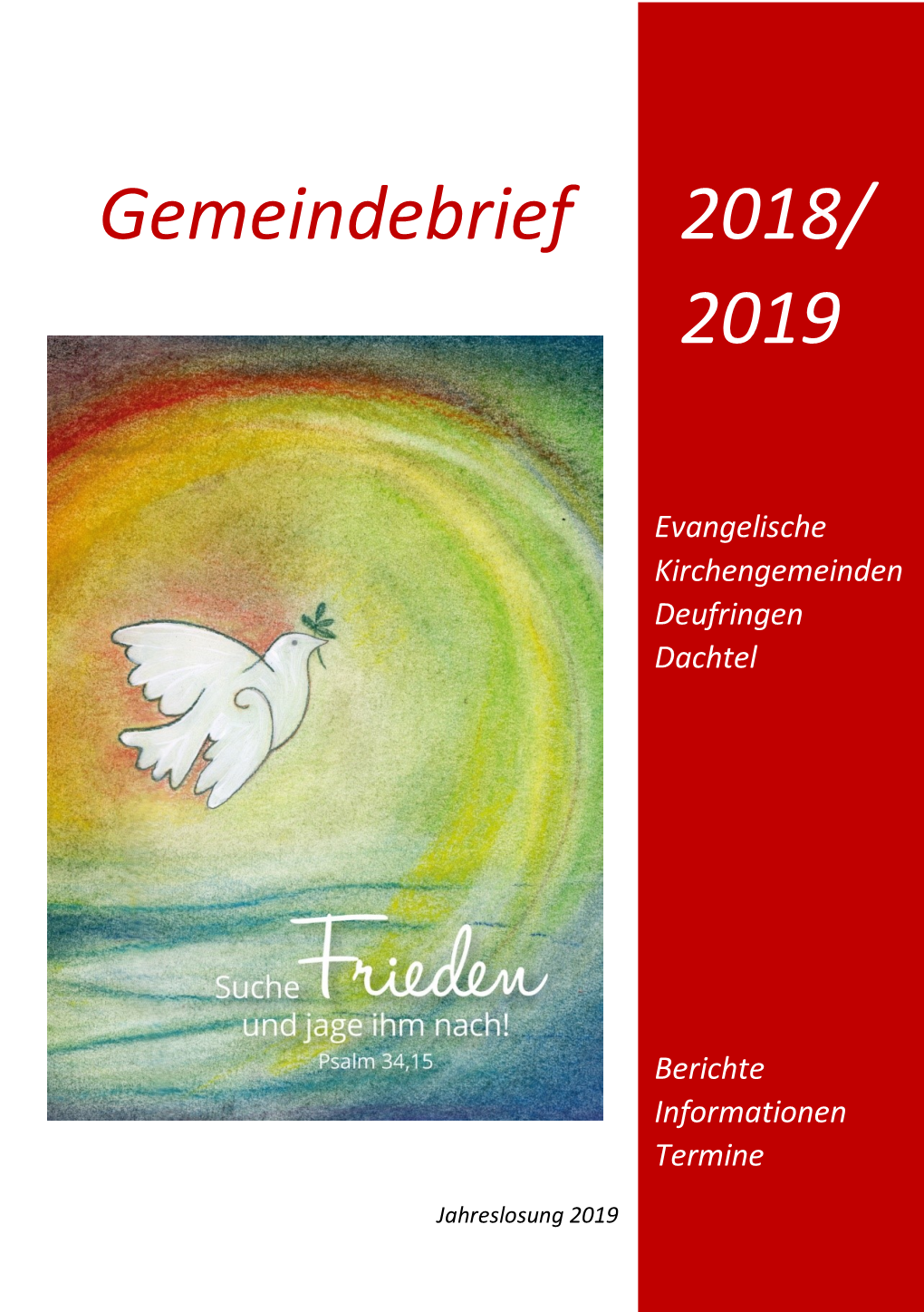 Gemeindebrief 2018/ 2019