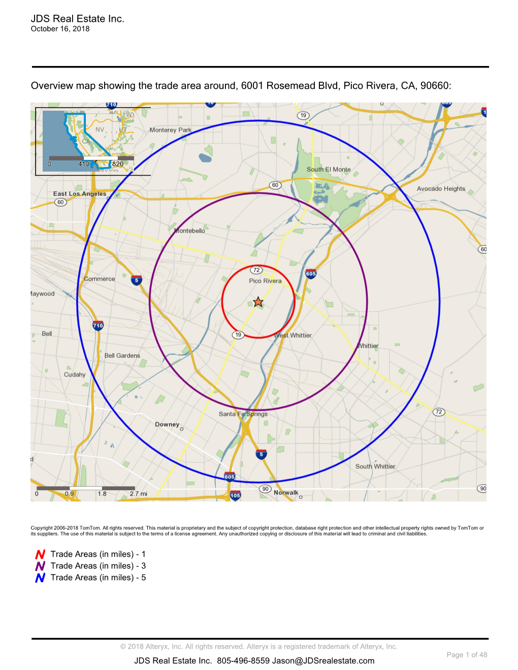 JDS Real Estate Inc. Overview Map Showing The