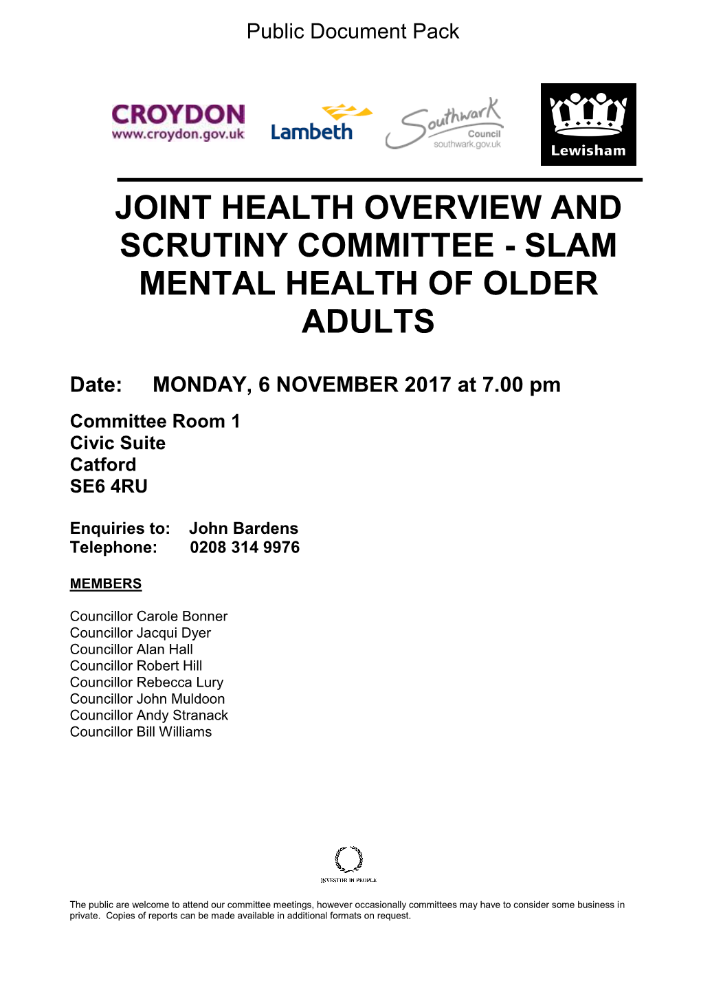 Slam Mental Health of Older Adults