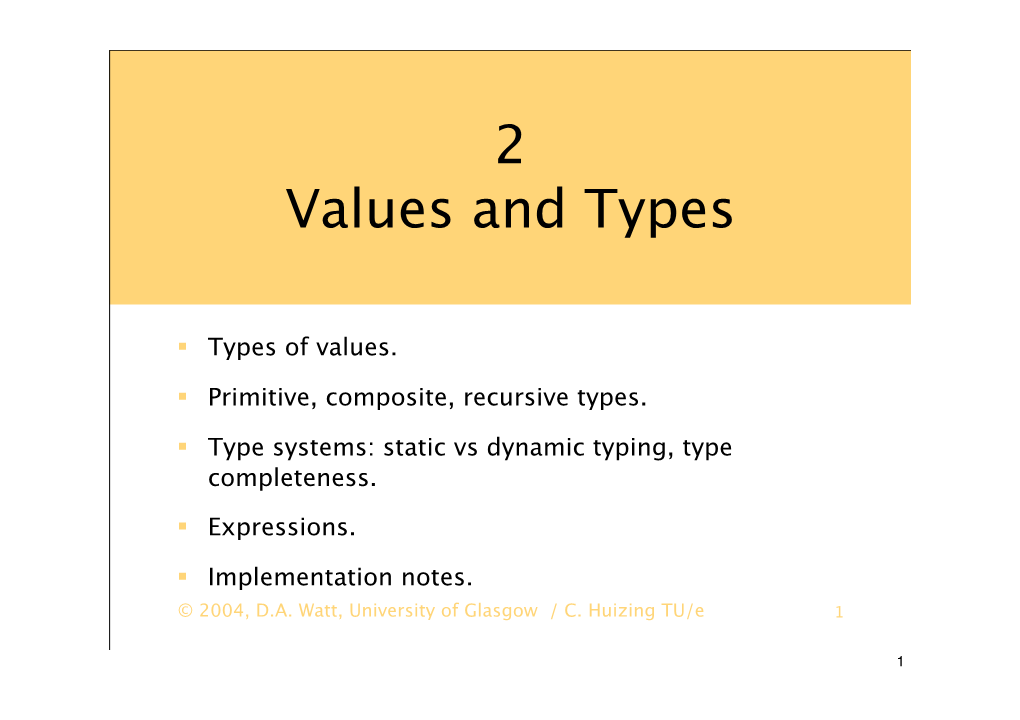 2 Values and Types