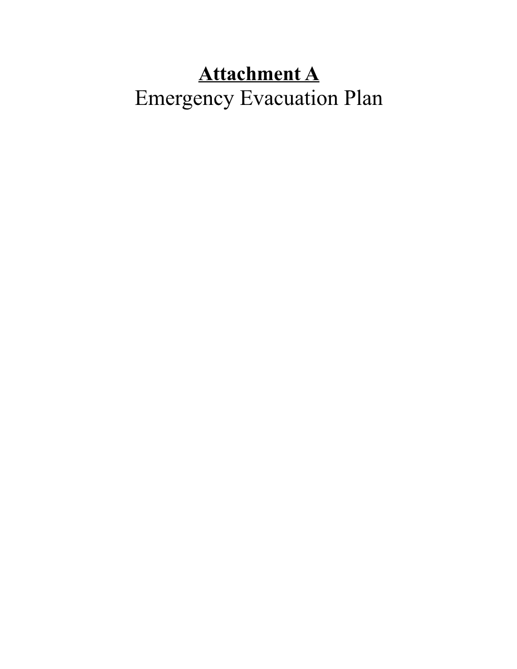 Incident Evacuation Plan