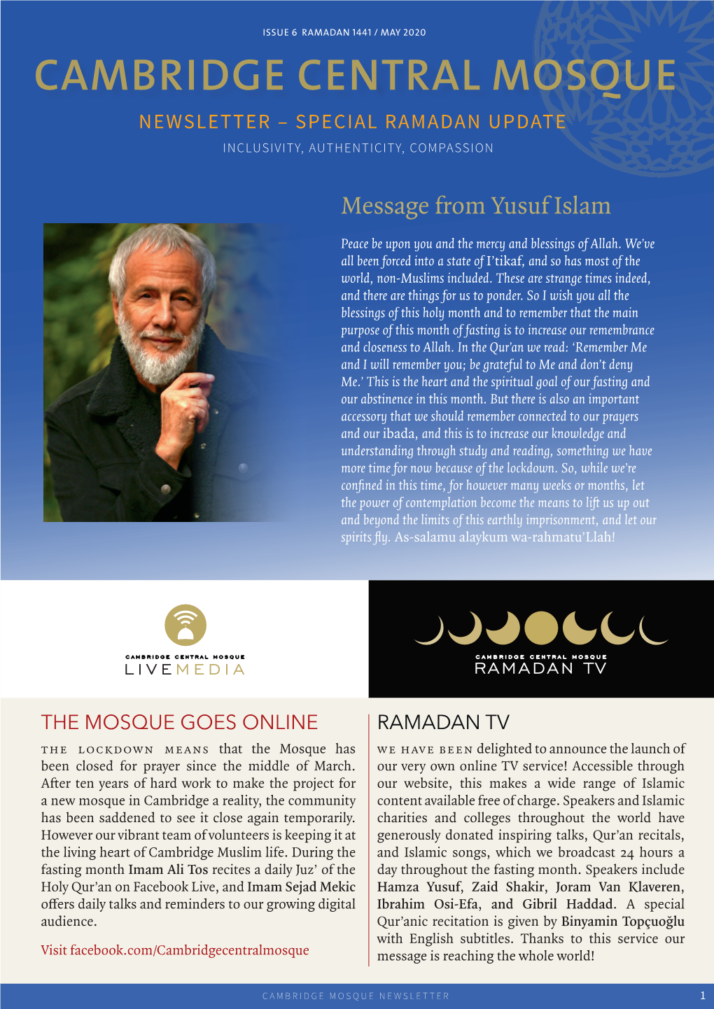 NEWSLETTER – SPECIAL RAMADAN UPDATE Inclusivity, Authenticity, Compassion